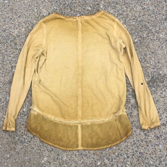 CECIL Peasant Bohemian Embroidered Yellow Long Sleeve Tunic - Picture 6 of 10